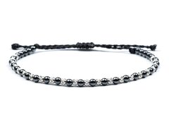 Bratara Velar cu Hematit si Bile din Argint 925